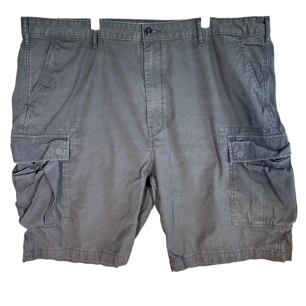 Levis Cargo Shorts Mens 46 Gray Cotton Relaxed Fit Multi Pocket Zip Fly